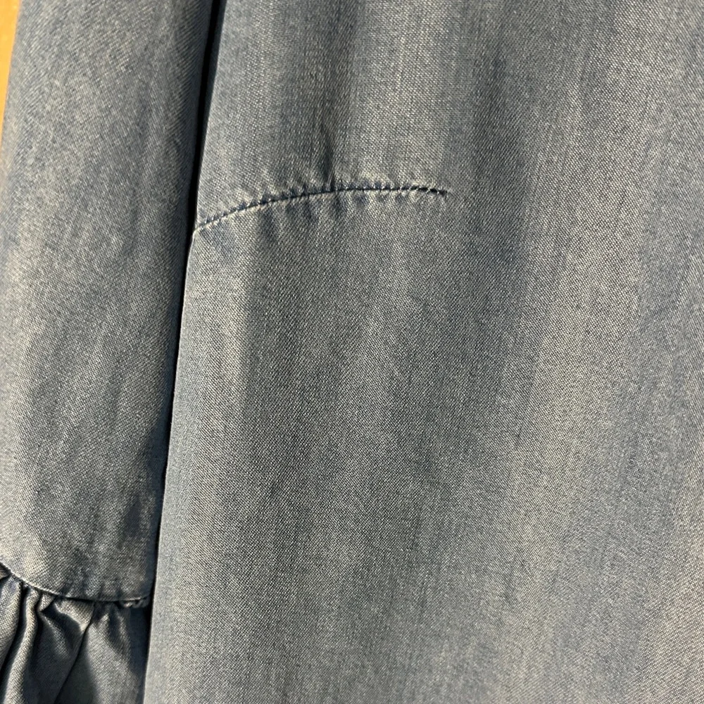 Zara Blue Long Sleeve Denim Dress - Picture 5 of 9